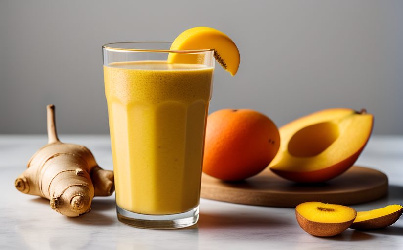 Curcuma, Mango and ginger smoothie